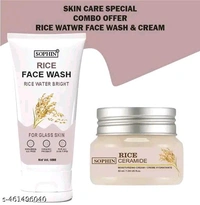 Rice Skin Whitening Cream & Facewash Look as U feel-Acne Care Face Cream, Face Cream For Oily Skin, Anti Pimple Cream, Face Cream For Women, Face Cream & Facewash For Men and Women 50 gm Each
Name: Rice Skin Whitening Cream & Facewash Look as U feel-Acne Care Face Cream,
Brand: SOPHIN
Capacity: 100-200gm
Flavour: Almond
Net Quantity (N): 1
Skin Type: All Skin Types