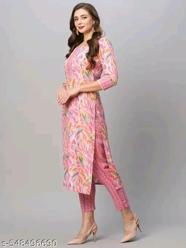 Pink cotton kurti with pent for women
Name: cotton kurti with pent for women
Kurta Fabric: Cotton
Bottomwear Fabric: Cotton
Kurta Color: Yellow
Bottomwear Color: Yellow
Sleeve Length: Three-Quarter Sleeves
Sleeve Styling: Regular
Neck: Round
Length: Calf Length
Pattern: Printed
Print or Pattern Type: Floral
Bottom Type: Pants
- L