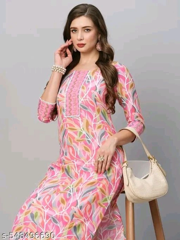 Pink cotton kurti with pent for women
Name: cotton kurti with pent for women
Kurta Fabric: Cotton
Bottomwear Fabric: Cotton
Kurta Color: Yellow
Bottomwear Color: Yellow
Sleeve Length: Three-Quarter Sleeves
Sleeve Styling: Regular
Neck: Round
Length: Calf Length
Pattern: Printed
Print or Pattern Type: Floral
Bottom Type: Pants
- L
