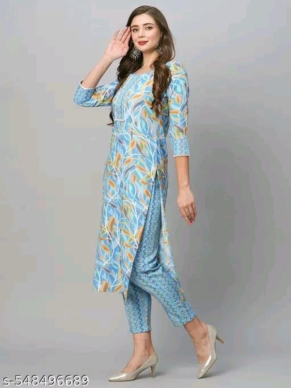 Light Blue kurti Pant Set Girlp cotton kurti with pent for women
Name: cotton kurti with pent for women
Kurta Fabric: Cottonp
Bottomwear Fabric: Cotton
Kurta Color: Yellow
Bottomwear Color: Yellow
Sleeve Length: Three-Quarter Sleeves
Sleeve Styling: Regular
Neck: Round
Length: Calf Length
Pattern: Printed
Print or Pattern Type: Floral
Bottom Type: Pants
- Xl