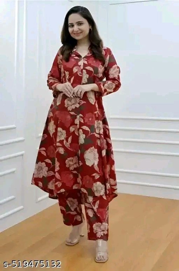 Womam Frock Cotton For Girl Charvi Sensational Women Kurta Sets
Name: Charvi Sensational Women Kurta Sets
Kurta Fabric: Rayon
Bottomwear Fabric: Rayon
Sleeve Length: Three-Quarter Sleeves
Set Type: Kurta With Bottomwear
Bottom Type: Pants
Pattern: Printed
- S