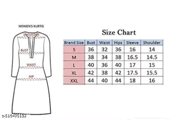 Womam Frock Cotton For Girl Charvi Sensational Women Kurta Sets
Name: Charvi Sensational Women Kurta Sets
Kurta Fabric: Rayon
Bottomwear Fabric: Rayon
Sleeve Length: Three-Quarter Sleeves
Set Type: Kurta With Bottomwear
Bottom Type: Pants
Pattern: Printed
- M
