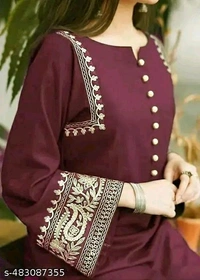Maroon Kurti For Woman Girl Kurta Set Women Kurta with Trousers
Name: Women Kurta with Trousers
Kurta Fabric: Viscose Rayon
Bottomwear Fabric: Rayon
Sleeve Length: Three-Quarter Sleeves
Set Type: Kurta With Bottomwear
Bottom Type: Palazzos
Pattern: Solid
Net Quantity (N): Single
- Xl