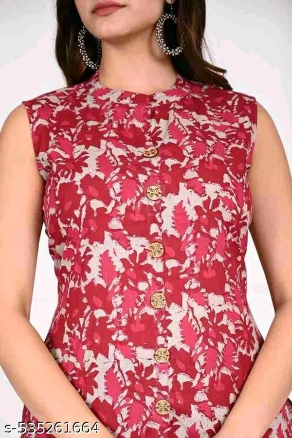 Pink Kura Set For Woman Girl Kurti Set Frock Women Kurta Sets*
Kurta Fabric: Cotton
Bottomwear Fabric: Cotton
Sleeve Length: Sleeveless
Set Type: Kurta With Bottomwear
Bottom Type: Palazzos
Pattern: Printed
Net Quantity (N): Single
- S