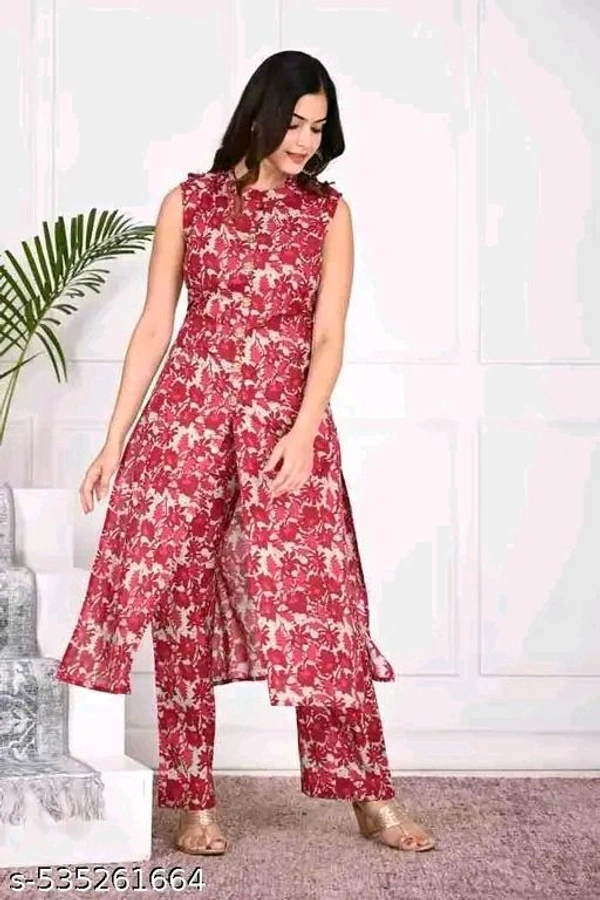 Pink Kura Set For Woman Girl Kurti Set Frock Women Kurta Sets*
Kurta Fabric: Cotton
Bottomwear Fabric: Cotton
Sleeve Length: Sleeveless
Set Type: Kurta With Bottomwear
Bottom Type: Palazzos
Pattern: Printed
Net Quantity (N): Single
- S