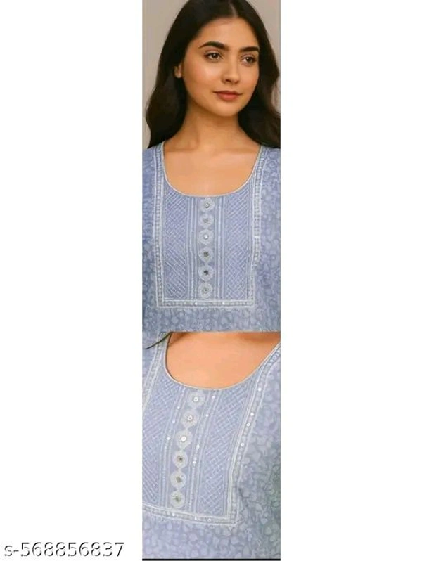 Blue cotton kurta set, ethnic kurta set for women, printed cotton kurta, women’s ethnic wear, traditional outfit, casual kurta set, festive kurta for women, comfortable daily wear kurta, cotton kurta set online, simple kurta for ladies
Sizes:
S - M