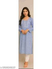 Blue cotton kurta set, ethnic kurta set for women, printed cotton kurta, women’s ethnic wear, traditional outfit, casual kurta set, festive kurta for women, comfortable daily wear kurta, cotton kurta set online, simple kurta for ladies
Sizes:
S - L
