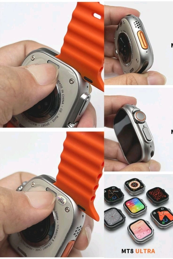 Digitick T800 Ultra Smart Watch with Beautiful Strap, Bluetooth Calling Smart Watch, 1.99" Touch Display with Fitness & Outdoor, Health & Medical Tracker, 8 Unique UI Interactions (Orange) - Persimmon, Free