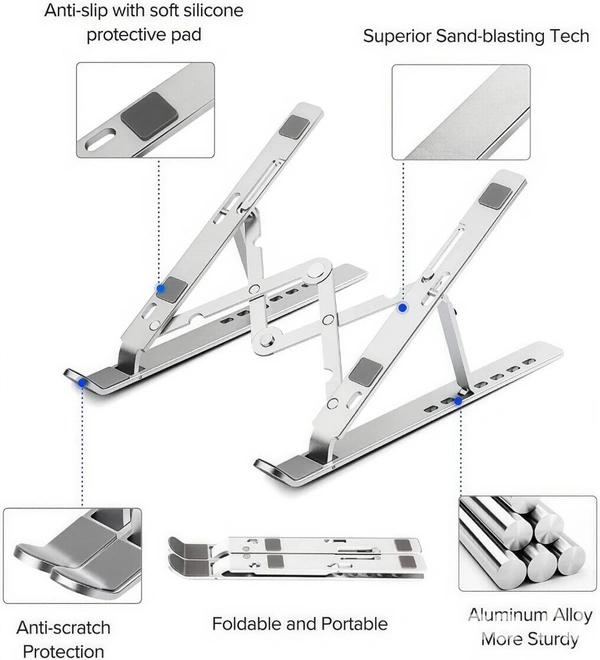 Explore Aluminium Leptop Stand - White