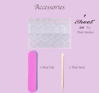 Vimich Set of 24 Artificial Reusable Nails in Golden And Maroon With Pearl And Glue