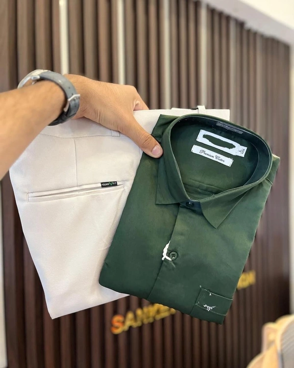 Formal Plain Shirt Pant Combo – Timeless Style And Comfort - S-36, 30