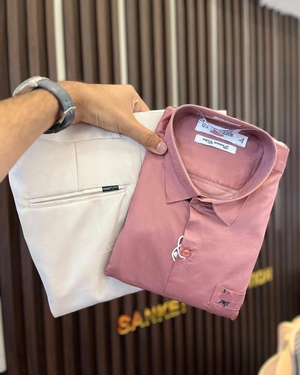 Formal Plain Shirt Pant Combo – Timeless Style And Comfort - XL-42, 34