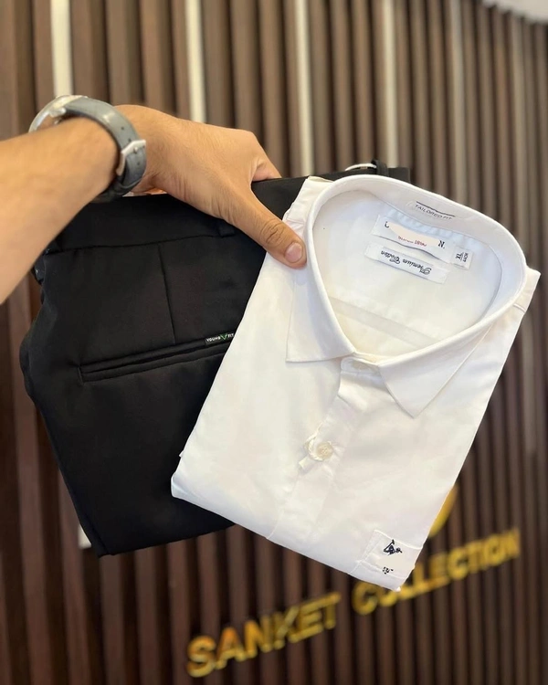 Formal Plain Shirt Pant Combo – Timeless Style And Comfort - L-40, 30