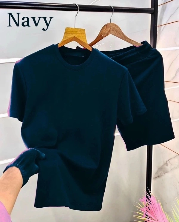 Premium Quality 100% Pure Cotton Co-Ord Set – Stylish NIKER T-Shirt With Comfort Fit - M