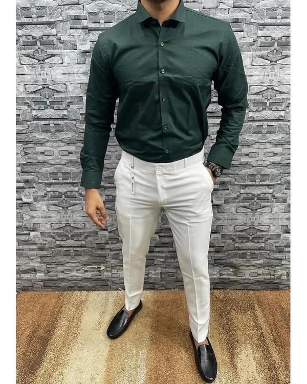 Formal Plain Shirt Pant Combo – Timeless Style And Comfort - L-40, 34