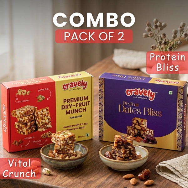 Cravely Dryfruit Munch (250g) + Dryfruit Dates Bliss (200g)