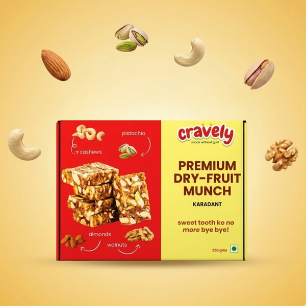 Cravely Dryfruit Munch (No Sugar Added)