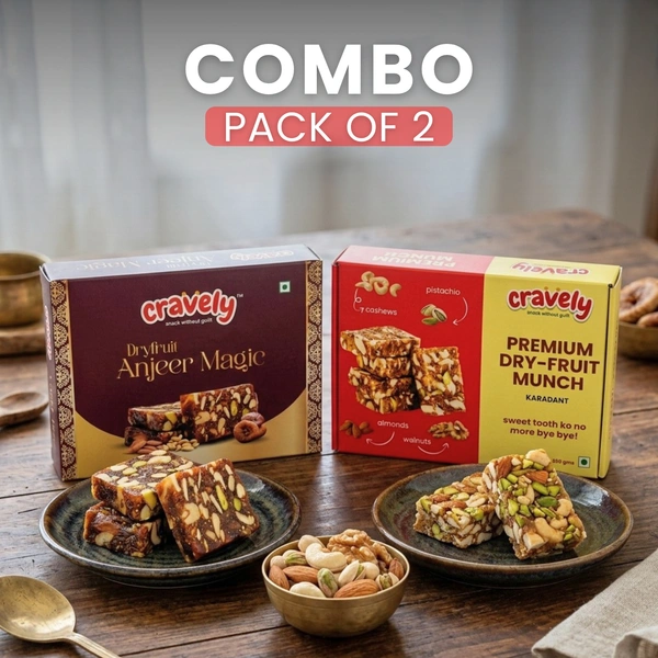 Cravely Dryfruit Munch (250g) + Dryfruit Anjeer Magic (200g)