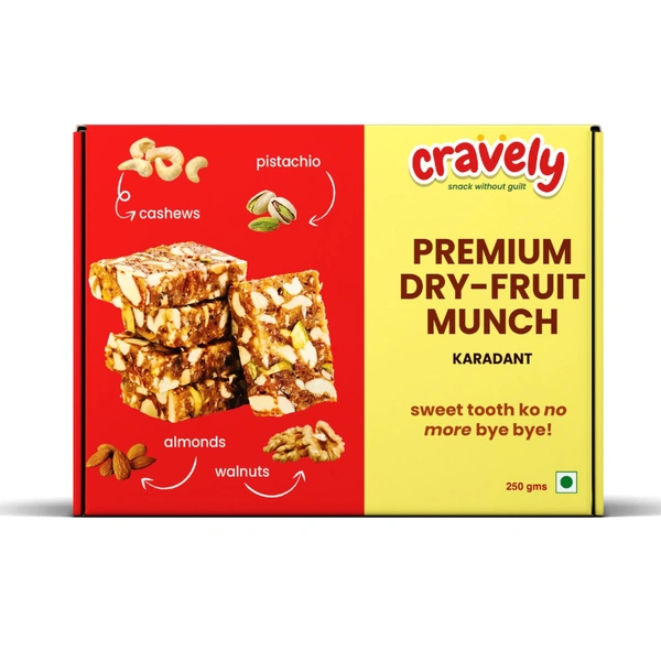 Cravely Dryfruit Munch (250g) + Kunda Pouch (250g) + Dryfruit Dates Bliss (200g)