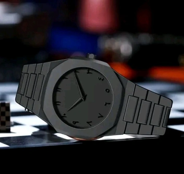 Noir Steel Arabic Dial Watch -Water Proof Edition
- Black, Free Size