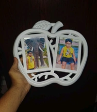 Newborn Baby Growth Document Picture Frame 2 Inserts Photo Frame Souvenir Boutique Collection 1st Birthday - White