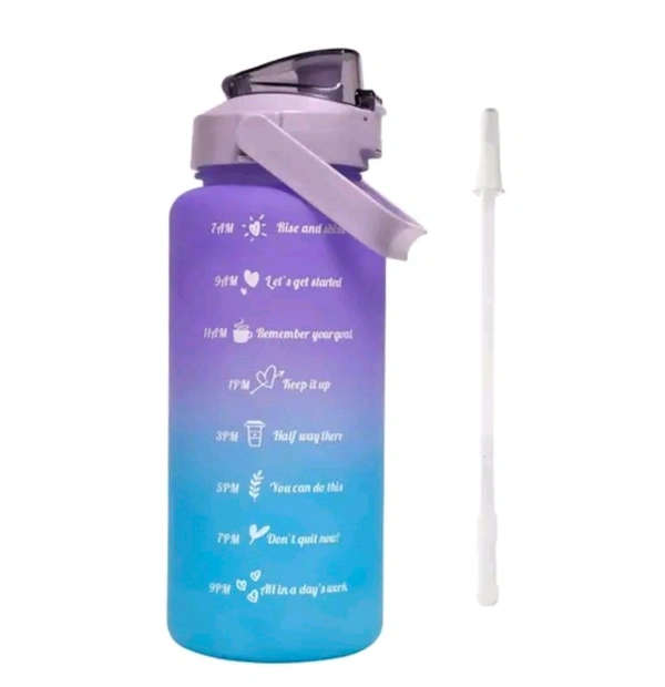 2000ml Motivational Warer Bottle (BPA Free) - Purple
