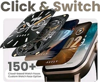 Brand: WAUNSET GOBOULT Drift+ Smart Watch 1.85''HD Screen, Bluetooth Calling, IP68, 500 Nits Brightness,150+ Watchfaces, AI Voice Assistant, SpO2 Monitoring, 100+ Sports Mode Smartwatch (Black Coffee)
