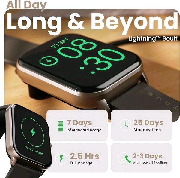 Brand: WAUNSET GOBOULT Drift+ Smart Watch 1.85''HD Screen, Bluetooth Calling, IP68, 500 Nits Brightness,150+ Watchfaces, AI Voice Assistant, SpO2 Monitoring, 100+ Sports Mode Smartwatch (Black Coffee)