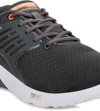 Campus Men Crysta Pro Running Shoes - 8 UK, Grey/Orange