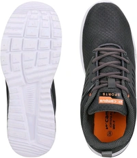 Campus Men Crysta Pro Running Shoes - 8 UK, Grey/Orange