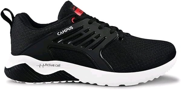 Campus Men Crysta Pro Running Shoes - 10 UK, BLK/RED