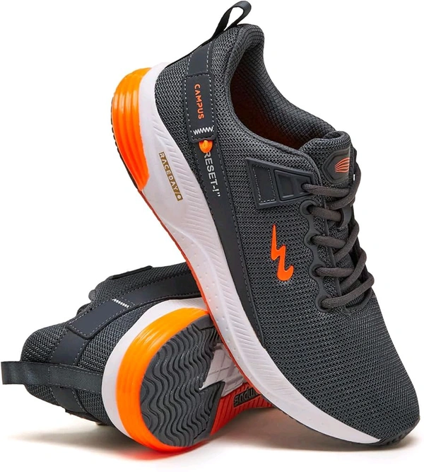 Campus Men Refresh Pro Running Shoes - 6 UK, GRY/ORG