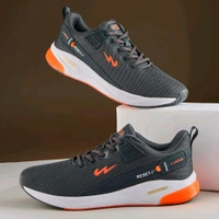 Campus Men Refresh Pro Running Shoes - 6 UK, GRY/ORG