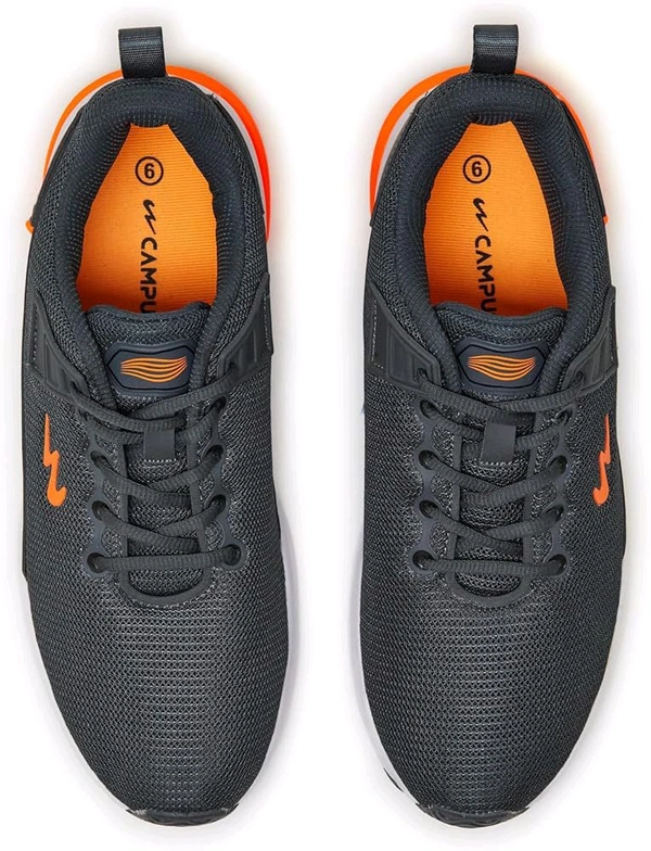 Campus Men Refresh Pro Running Shoes - 6 UK, GRY/ORG