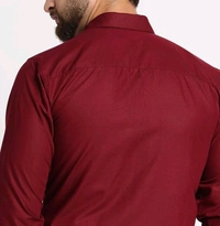 Men's Formal Cotton Blend Shirt - S, Maroon