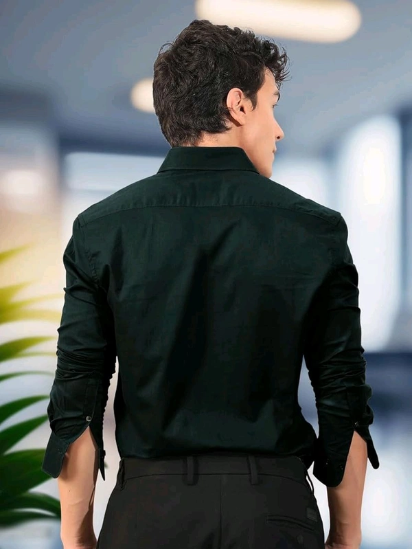 Pinkmint Men Shirt - L, Olive Green