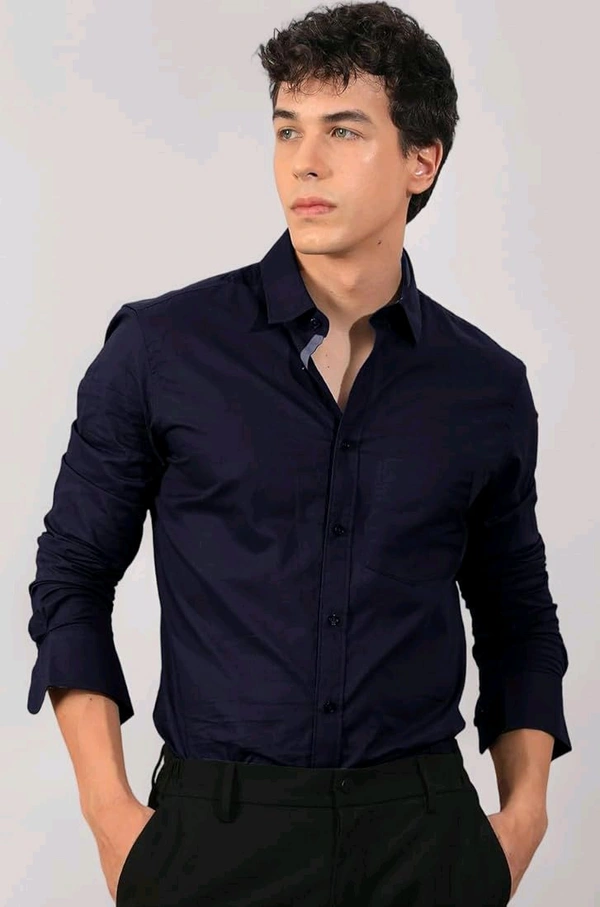 Pinkmint Men Shirt - L, Dark Blue