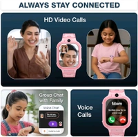 Brand: sekyo sekyo 'Carepal Pro' 4G Kids Smart Watch | Video Call, Accurate & Live GPS Location |App Control, Family Chat, Games, Pedometer, Safe Zone Alert, SOS, Good Habit Coach | SmartWatch for Kids, Boys/Girls - Pink