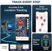 Brand: sekyo sekyo 'Carepal Pro' 4G Kids Smart Watch | Video Call, Accurate & Live GPS Location |App Control, Family Chat, Games, Pedometer, Safe Zone Alert, SOS, Good Habit Coach | SmartWatch for Kids, Boys/Girls - Pink - Black