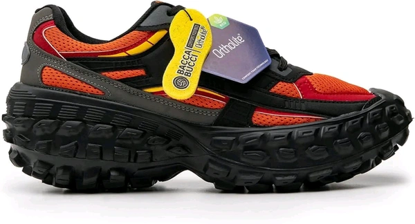 Bacca Bucci Colossus Men's Chunky All-Terrain Sneakers with Rugged Outsole & Ortholite Insole | Outdoor Trail Walking Shoes | Breathable Mesh & Synthetic Uppers - 10 UK, Molten Blaze