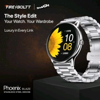 Brand: Fire-Boltt Fire‑Boltt Phoenix Pro Round Smart Watch 1.39″ Display with Bluetooth Calling,AI Voice Assistant,SpO2 & Heart Rate Monitor, 120+ Sports Modes,IP67 Waterproof Metal Smart Watch for Men & Women - Silver