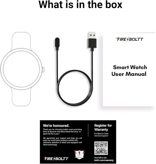 Brand: Fire-Boltt Fire‑Boltt Phoenix Pro Round Smart Watch 1.39″ Display with Bluetooth Calling,AI Voice Assistant,SpO2 & Heart Rate Monitor, 120+ Sports Modes,IP67 Waterproof Metal Smart Watch for Men & Women - Silver