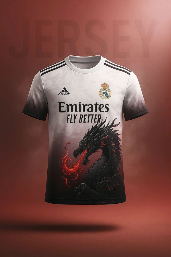 REAL MADRID BYBLADE DRAG 0N EDITION|LA LIGA AND UCL | FAN JERSEY | SUMMER FABRIC | 2025 MEN JERSEY | - L, Red