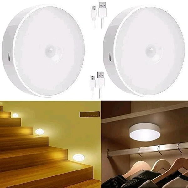 GlowSense™ Motion Sensor LED Light – USB Rechargeable, Wireless, Self-Adhesive Magnetic Night Light for Home, Stairs, Closet (₹150)