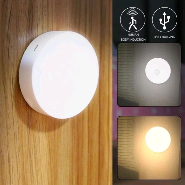 GlowSense™ Motion Sensor LED Light – USB Rechargeable, Wireless, Self-Adhesive Magnetic Night Light for Home, Stairs, Closet (₹150)
