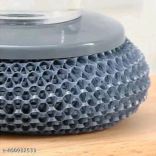 ScrubPro™ Palm Dishwashing Brush with Liquid Dispenser – Heavy-Duty Steel Mesh Scrubber for Utensils & Kitchen Cleaning (₹150)