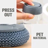 ScrubPro™ Palm Dishwashing Brush with Liquid Dispenser – Heavy-Duty Steel Mesh Scrubber for Utensils & Kitchen Cleaning (₹150)