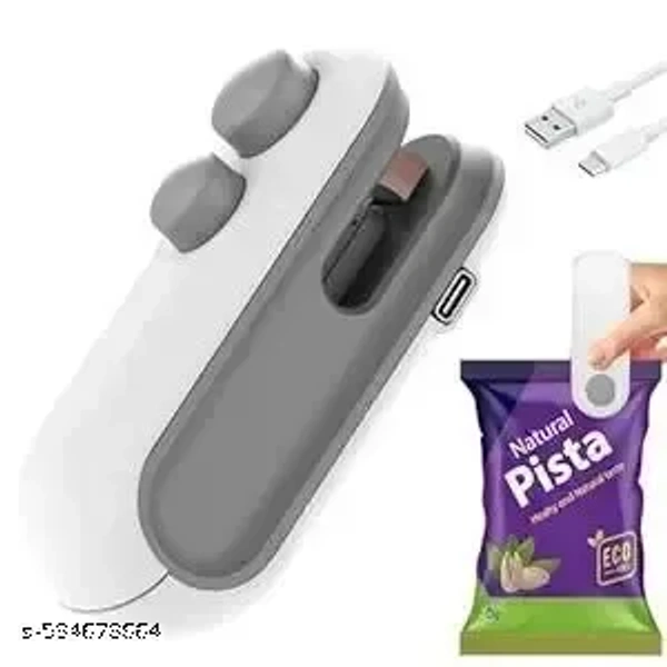 Premium Quality Portable Mini Sealing Machine, Handheld Packet Sealer for Food, Snacks, Chips, Fresh Storage, Plastic Bags Sealing- Multicolour (Pack of 1)