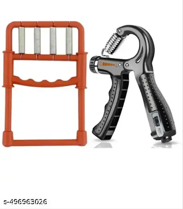 BOLDDISH COMBO of H-shape Grip and Digital Hand Gripper Finger Plastic Exerciser and Hand Gripper , Adjustable hand And Finger Grip Equipment For Gym