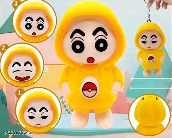 Shinchan Face‑Changing Keychain - Yellow